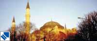 The Hagia Sofia in Istanbul is a typical example of a Byzantine Church turned into a Mosque. Byzantine Church architecture has heavily influenced the design of Mosques in many countries